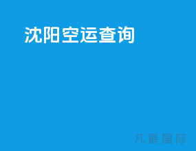 沈阳空运查询