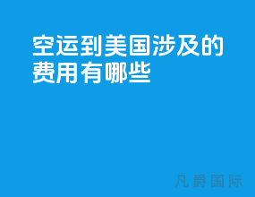 空运到美国涉及的费用有哪些