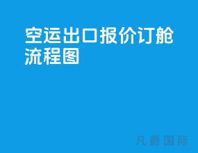空运出口报价订舱流程图