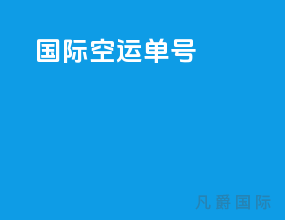 国际空运单号