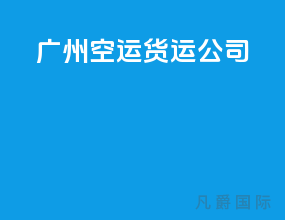 广州空运货运公司