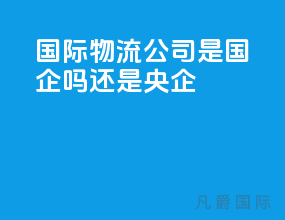 国际物流公司是国企吗还是央企