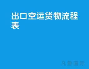 出口空运货物流程表