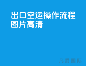 出口空运操作流程图片高清