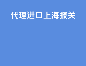 代理进口上海报关