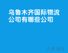 乌鲁木齐国际物流公司有哪些公司