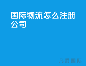 国际物流怎么注册公司