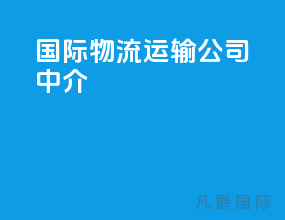 国际物流运输公司中介