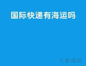 国际快递有海运吗