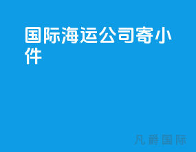 国际海运公司寄小件