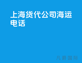 上海货代公司海运电话