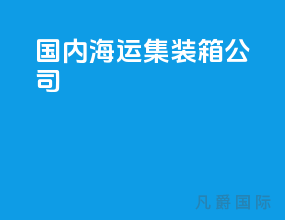 国内海运集装箱公司