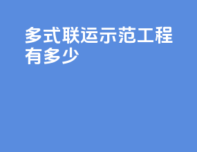 多式联运示范工程有多少