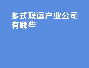 多式联运产业公司有哪些