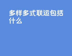 多样多式联运包括什么