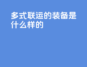 多式联运的装备是什么样的