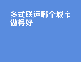 多式联运哪个城市做得好