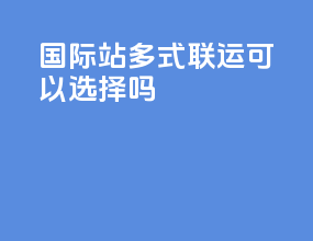 国际站多式联运可以选择吗