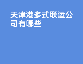 天津港多式联运公司有哪些