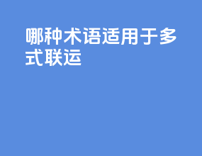 哪种术语适用于多式联运
