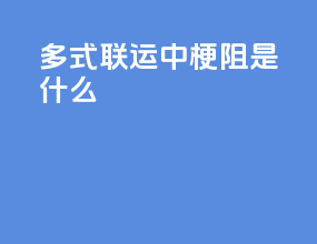 多式联运中梗阻是什么