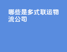 哪些是多式联运物流公司