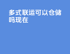 多式联运可以仓储吗现在