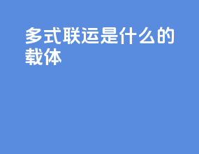 多式联运是什么的载体