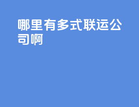 哪里有多式联运公司啊