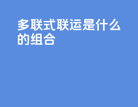 多联式联运是什么的组合