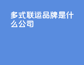 多式联运品牌是什么公司