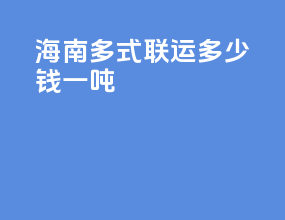 海南多式联运多少钱一吨