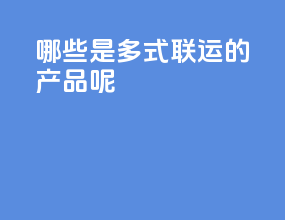 哪些是多式联运的产品呢
