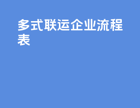 多式联运企业流程表