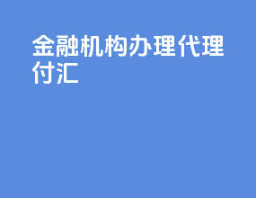 金融机构办理代理付汇