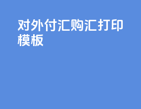对外付汇购汇打印模板