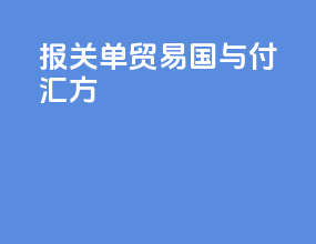 报关单贸易国与付汇方