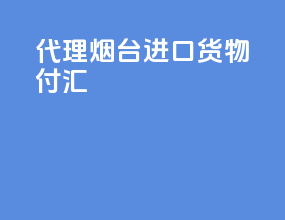 代理烟台进口货物付汇