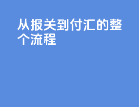 从报关到付汇的整个流程