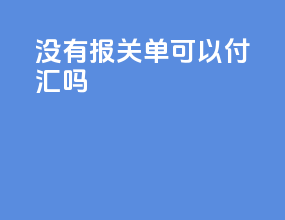 ems没有报关单可以付汇吗