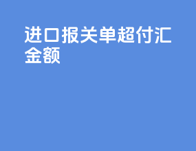 进口报关单超付汇金额