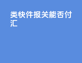 c类快件报关能否付汇