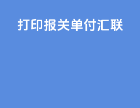 打印报关单付汇联