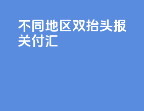 不同地区双抬头报关付汇