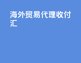 海外贸易代理收付汇