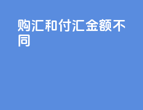 购汇和付汇金额不同