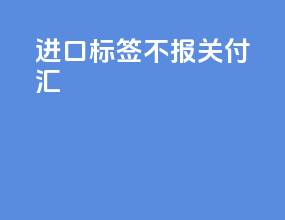进口标签不报关付汇