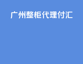 广州整柜代理付汇
