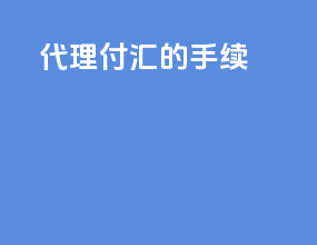 代理付汇的手续