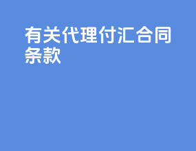 有关代理付汇合同条款